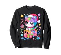 Christmas Cat Lover Master Builder Building Bricks Blocks Sweatshirt