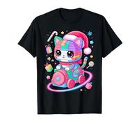 Christmas Cat Lover Master Builder Building Bricks Blocks T-Shirt