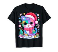 Christmas Cat Lover Master Builder Building Bricks Blocks T-Shirt