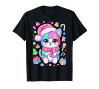 Christmas Cat Lover Master Builder Building Bricks Blocks T-Shirt