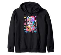 Christmas Cat Lover Master Builder Building Bricks Blocks Zip Hoodie