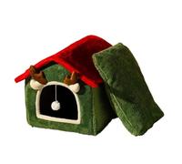 Christmas Cat Nest - Warm and Washable Furniture - Christmas House for Pets Kitten Shelter - For Breeds 1.5 to 4 kg, In Living Room, Bedroom And On The Balcony, For Playing, Resting And Doing