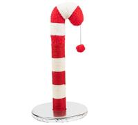Christmas Cat Scratcher - Candy Cane - Shaped Like A Fun Christmas Tree, This Cat Scratcher Satisfies Your Cat's Natural Urge To Scratch, While Adding Some Festive Décor To Your Space