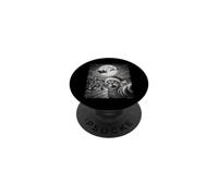 Christmas Cat Selfie Santa Hat Moon Reindeer Sleigh Snow PopSockets Adhesive PopGrip