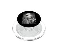Christmas Cat Selfie Santa Hat Moon Reindeer Sleigh Snow PopSockets PopGrip for MagSafe