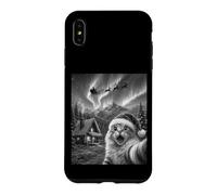 Christmas Cat Selfie Santa Hat Reindeer Sleigh Cabin Aurora Case for iPhone XS Max