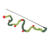 Christmas Cat Teasing Stick Plush Interactive Play for Pet Cats at Home | Cartoon Themed, Wear Resistant Plush Build, Batting and Scratching Fun, Gift Choice for Friends with Cats