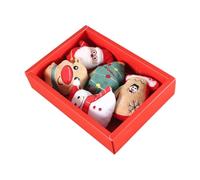Christmas Cat Toys for Indoor Cats | Cartoon Cat Catnip Toys,5X Soft Stuffed Toys, Cute Chew Toys with Bell for Entertainment, Chewing, Exercise
