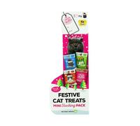 Christmas Cat Treat Mini Cute Stockings Pack | Festive Cat Sweets From Santa For All | Dogs This Xmas | Stocking Filler Gift | 4 Bags of Treats | 200g