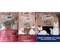 Christmas Cat Treats Bundle (Festive Pick 'N' Mix/Smoked Salmon & Cheese/Turkey Cushions)