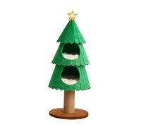 ＡＷＨＡＯ Christmas Cat Tree Activity Center Play with Sisal Scratching Post 2 Condos
