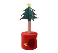 Christmas Cat Tree - Cute Cat Tree Tower Toy, Soft Bed Kitten Play Decor | for Home Birthday Outdoor Pet Kitten Furniture Accessories Holiday Christmas Pet Gift Activity Center Accessory