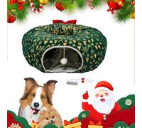 Christmas Cat Tunnel, Christmas Cat Tree, Cat Tunnel for Under Christmas Tree, Cat Christmas Tree Tunnel, Christmas Cat Tree,Suitable for Medium and Small Cats (A)