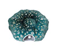 Christmas Cat Tunnel, Festive Foldable Pet Play Tunnel - Interactive Cat Toy & Cozy Hideaway Bed for Indoor Cats, Kittens, Small Pets, Holiday Season Gift (B)