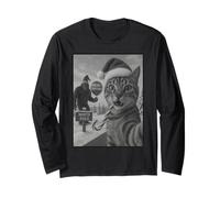 Christmas Cats Bigfoot Selfie Holiday Cat Lover Long Sleeve T-Shirt