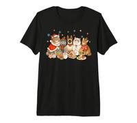 Christmas Cats Festive Holiday Cookies Cozy Winter Crew Premium T-Shirt