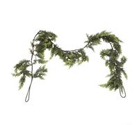 Christmas Cedar Garland Artificial Real Touch Pine Branches with Flexible Design for Mantel Staircase and Wreath Decoration Indoor Outdoor Use (1.8m)