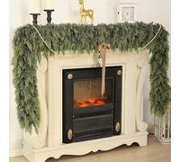 Christmas Cedar Garland | Realistic Christmas Faux Cedar Pine Needles Garland | Green Artificial Greenery Garlands for Winter, Mantle, Fireplace, Indoor, Outdoor ChristmasDecorations, 1.5m/1.8m/2.7m