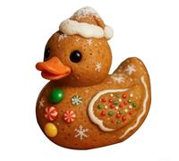 Christmas Celebration Rubber Duck Decorations Set, Festive Duckies for Creating Inviting Holiday Atmosphere on Tables and Shelves (Brown Duck)