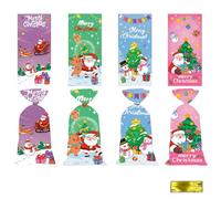 Christmas Cellophane Bags, Christmas Party Gift Bags with Twist Ties, Xmas Gift Bag for Kids Cartoon Gift Bag for Xmas Party Supply A5SDBLPKD