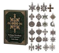 Christmas Celtic Faith Advent - Acrylic 2D Religious Ornament, 24 Day Holiday Blessing Display | Christian Countdown Calendar For Home Decorators Festival Planners Front Door Office Mantel Garden