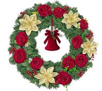 Christmas Cemetery Wreath,Headstone Wreaths with 30" Easel Stand