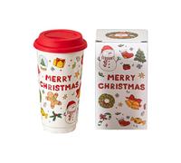 Christmas Ceramic Coffee Mug - 580 ml, Reusable Christmas Drinkware for Hot and Cold Drinks, Gift for Colleagues, Adults and Friends with Festive Design, Perfect