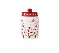 Christmas Ceramic Cup Santa Claus Mug Elk Cream Pot Tray Western Food Plate (Medium jar)