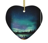 Christmas ceramic heart pendant YYHHAOFA Celestial Night Sky Picture Christmas tree decoration for fireplace shopping mall holiday party