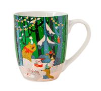 Christmas Ceramic Mug 360ml Festive Red & Green Holiday Assorted Designs