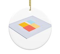 Christmas Ceramic Round Pendant HHGFASD Hanging thinking Pattern Festive Tree Hanging Decoration