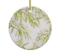 Christmas Ceramic Round Pendants YYHWHJDE Swinging Willow Branches Printing are Smooth and Delicate for Holiday Decoration Party Dance and storefront