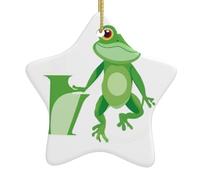 Christmas Ceramic Star-Shaped Ornaments YYHWHJDE The Frog Prince who Said he Loved You Printing Christmas Tree Accessories for Shopping malls Windows and Offices