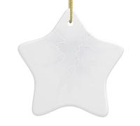 Christmas Ceramic Star-Shaped Ornaments YYHWHJDE The Rhythm of Heavy rain Printing Christmas Tree Accessories for Shopping malls Windows and Offices