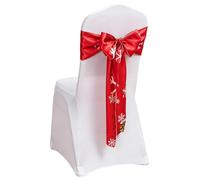 Christmas Chair Back Bows Christmas Theme Washable Flexible Ribbon