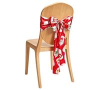 Christmas Chair Back Bows Flexible Decorative Long Sashes Ribbon