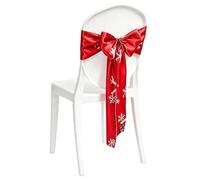 Christmas Chair Back Bows Long Washable Flexible Chair Sashes