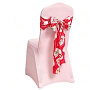 Christmas Chair Bow Christmas Theme Washable Flexible Ribbon