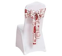 Christmas Chair Bow, Washable, Flexible Christmas Ribbon | Chair bows, for home, events, banquets, children's birthdays, holidays, parties, restaurants, hotels, indoor &