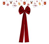 Christmas Chair Decorations - Large Red Seat Accessories, Decorative Chair Covers with Ribbons - for Wedding, Birthday, Event, Salon, Professional, Party, Banquet, Home, Office, Room