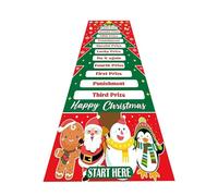 Christmas Challenge Game - Hilarious Holiday Challenges, Festive Family Activity, Lightweight Polyester Mat, Large Format Design | Suitable for Home School Dormitory Garden Seasonal Celebrations