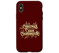 Christmas Chaos Coordinator Mom Funny Holiday Mothers Pajama Case for iPhone X/XS