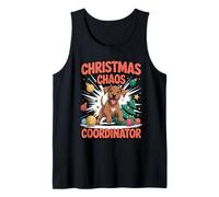Christmas Chaos Coordinator Puppy Funny Rhodesian Ridgeback Tank Top