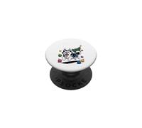 Christmas Chaos Coordinator Puppy Funny Siberian Husky PopSockets Adhesive PopGrip