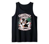 Christmas Chaos Coordinator Xmas Puppy Funny Bernese Dog Tank Top