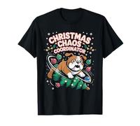 Christmas Chaos Coordinator Xmas Puppy Funny Bulldog T-Shirt