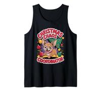 Christmas Chaos Coordinator Xmas Puppy Funny Chiweenie Tank Top