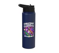 Christmas Chaos Coordinator Xmas Puppy Funny Christmas Boxer Stainless Steel Insulated Water Bottle