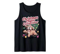 Christmas Chaos Coordinator Xmas Puppy Funny Labradoodle Tank Top