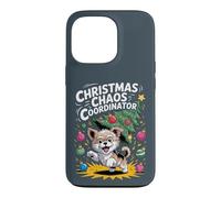 Christmas Chaos Coordinator XMAS Puppy Funny Morkie Case for iPhone 13 Pro